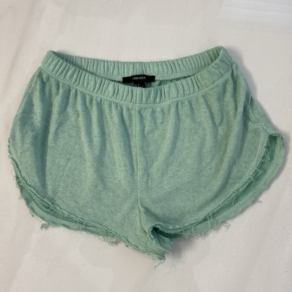 Forever 21 XXI small sweatshorts Green - Picture 4 of 4
